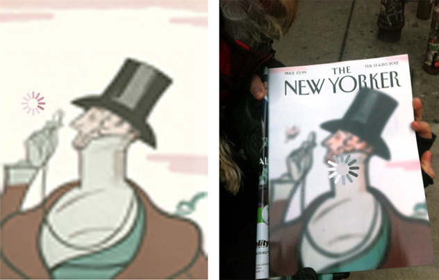 The New Yorker cover, "Loading..."